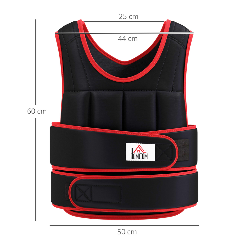 20KGS Adjustable Weight Vest Running Gym Training Weight Loss HOMCOM