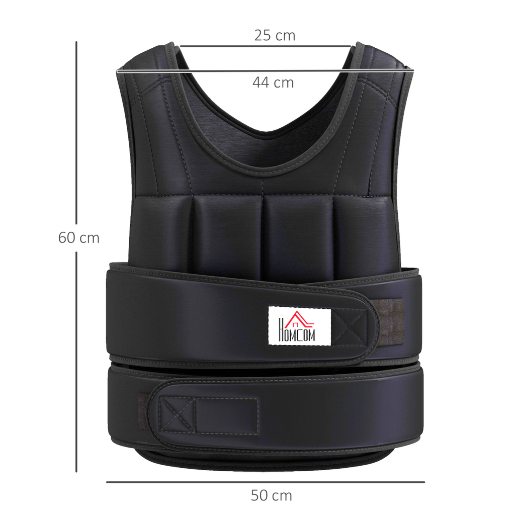 20KGS Adjustable Weight Vest Running Gym Training Weight Loss HOMCOM