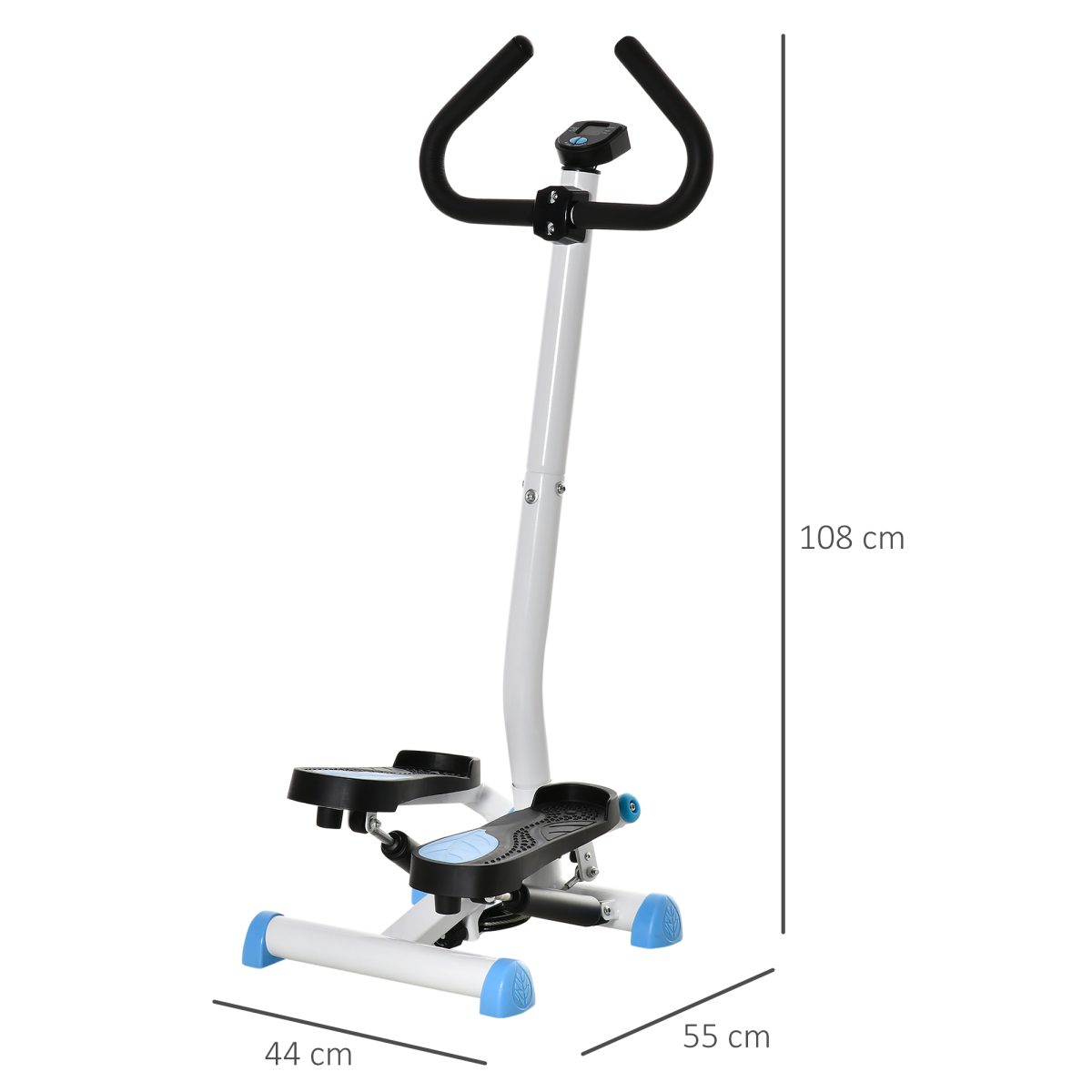 Twister Stepper Height Adjustable Step Machine w/ LCD Screen, Blue HOMCOM