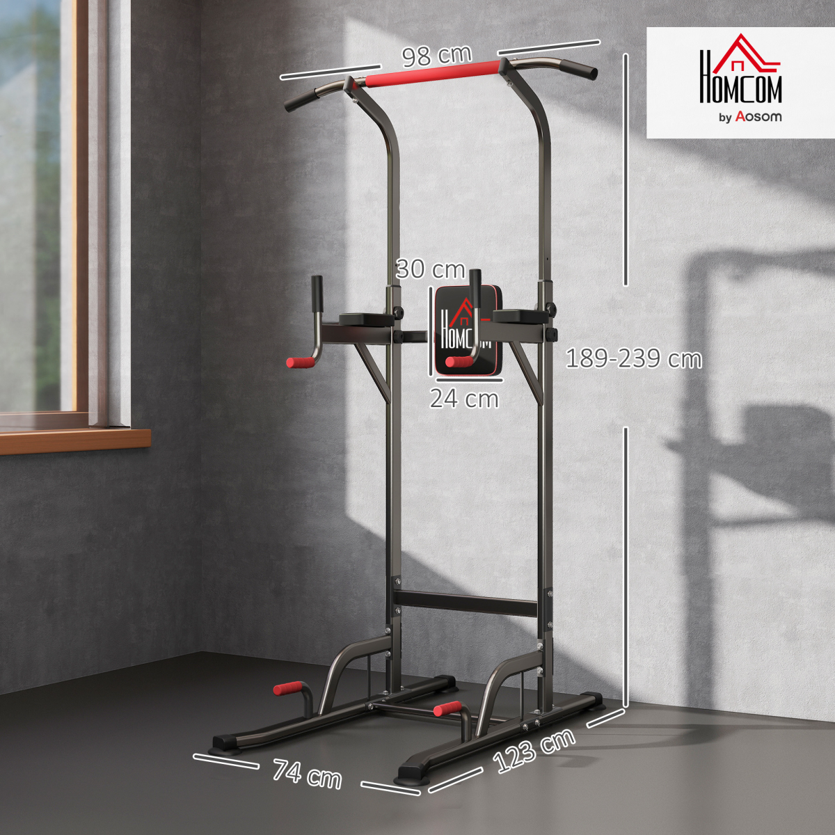 Power Tower Station Pull Up Bar for Home Gym Workout Equipment HOMCOM