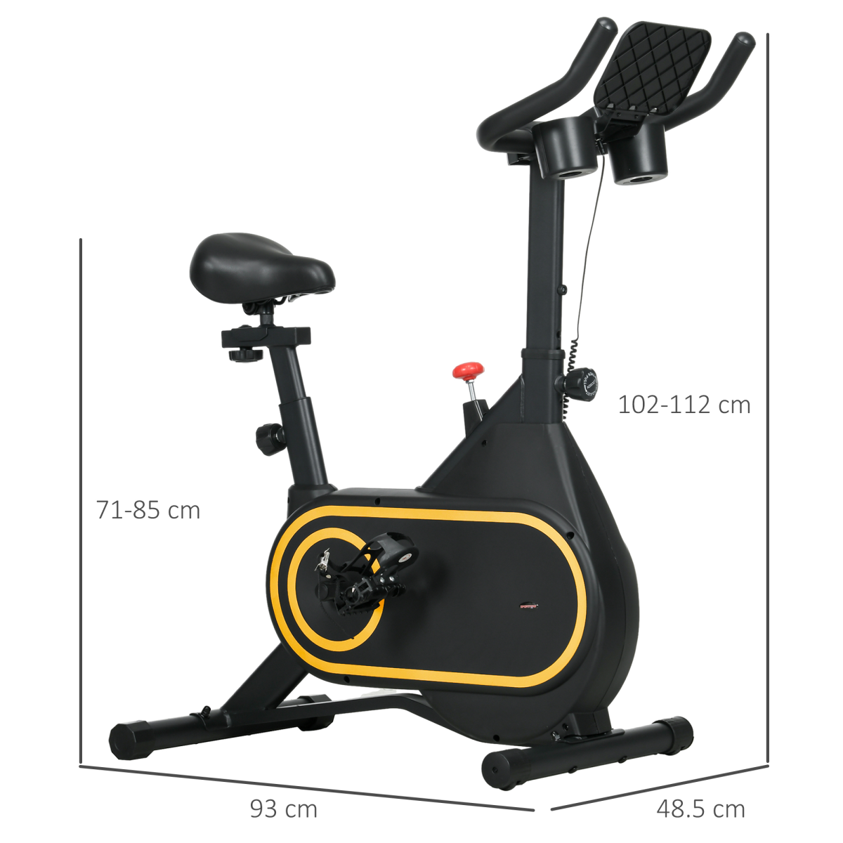 SPORTNOW Exercise Bike Stationary Bike with LCD Display for Home Cardio Workout
