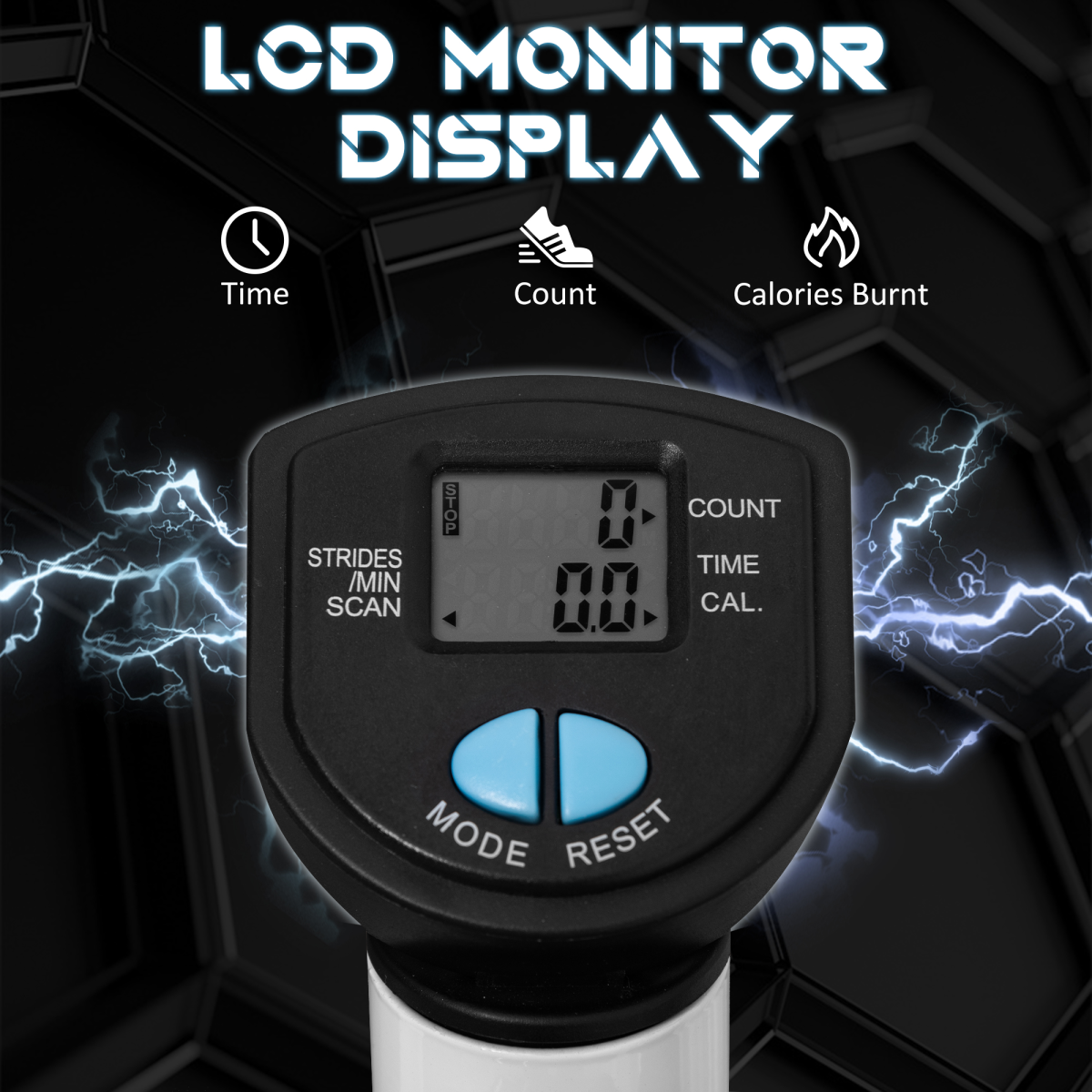 Twister Stepper Height Adjustable Step Machine w/ LCD Screen, Blue HOMCOM