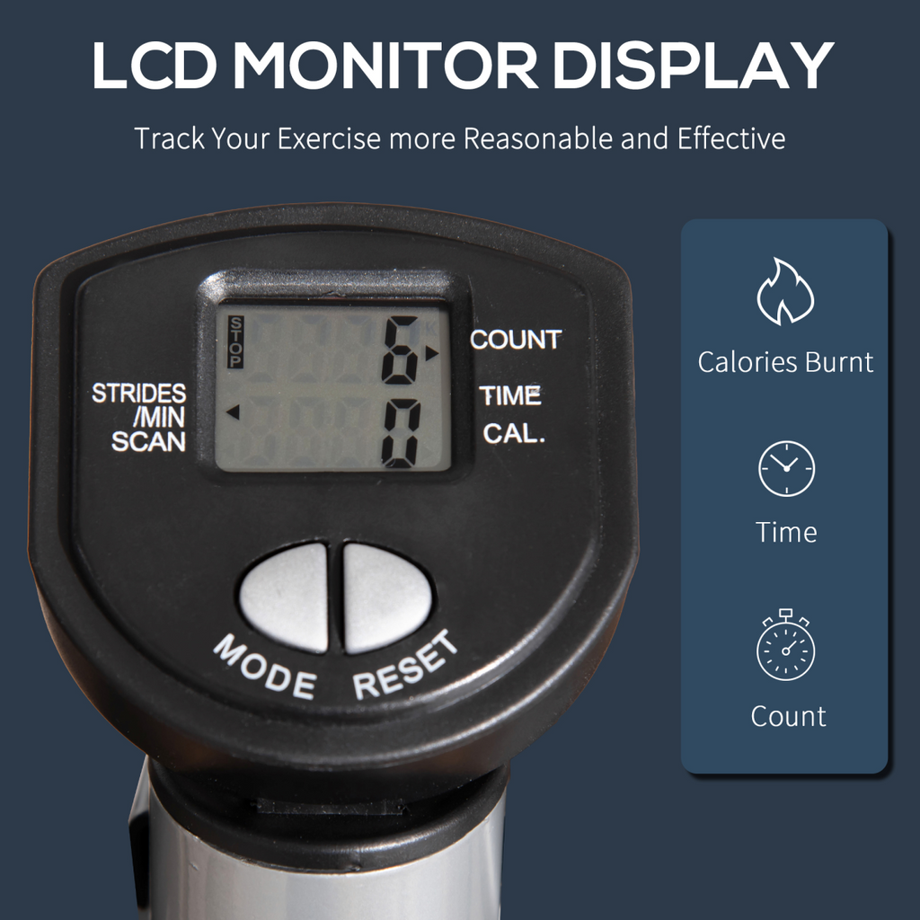 HOMCOM Adjustable Twist Stepper Step Machine For Home Gym Aerobic Workout