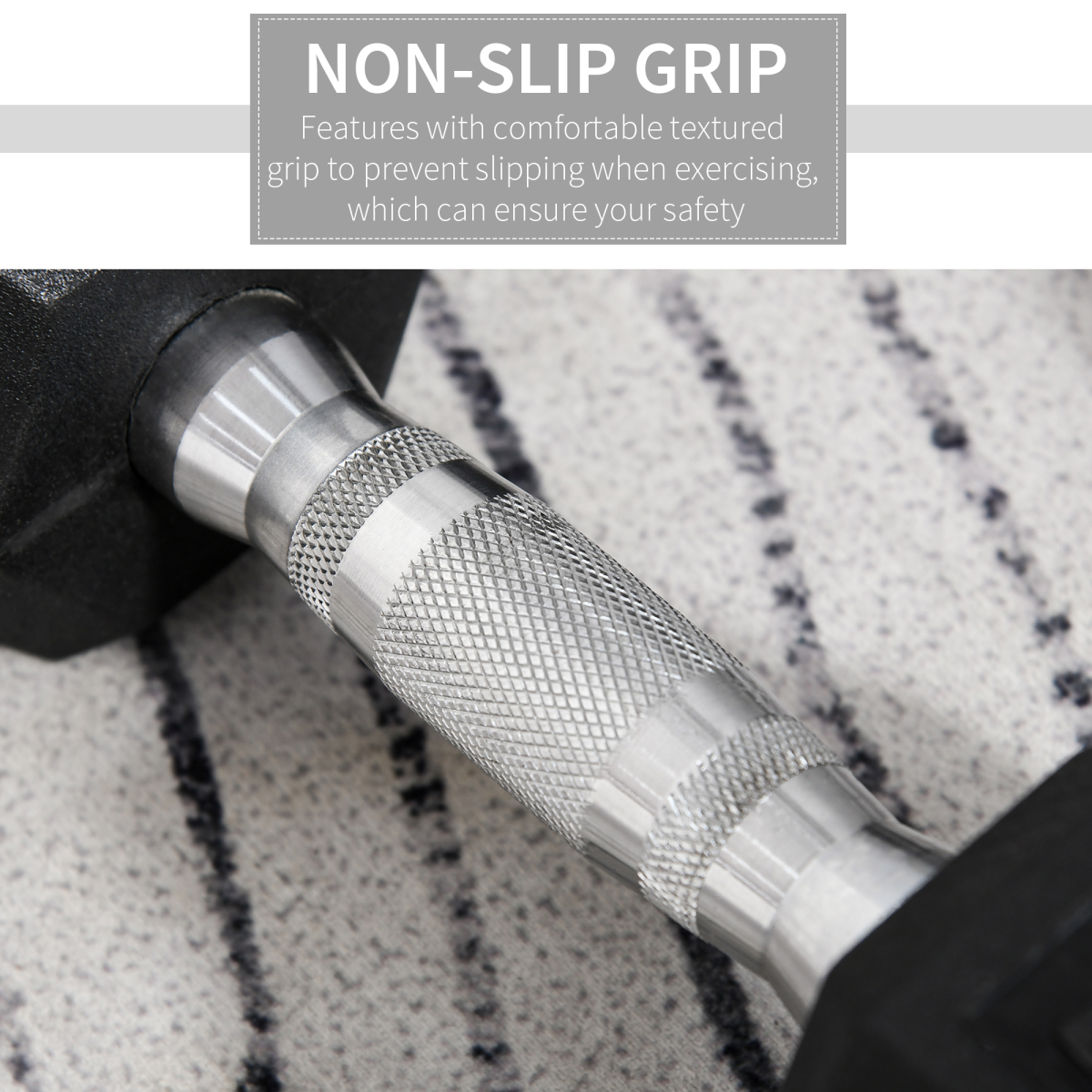 Hexagonal Dumbbells Kit Weight Lifting Exercise for Home Fitness 2x6kg HOMCOM