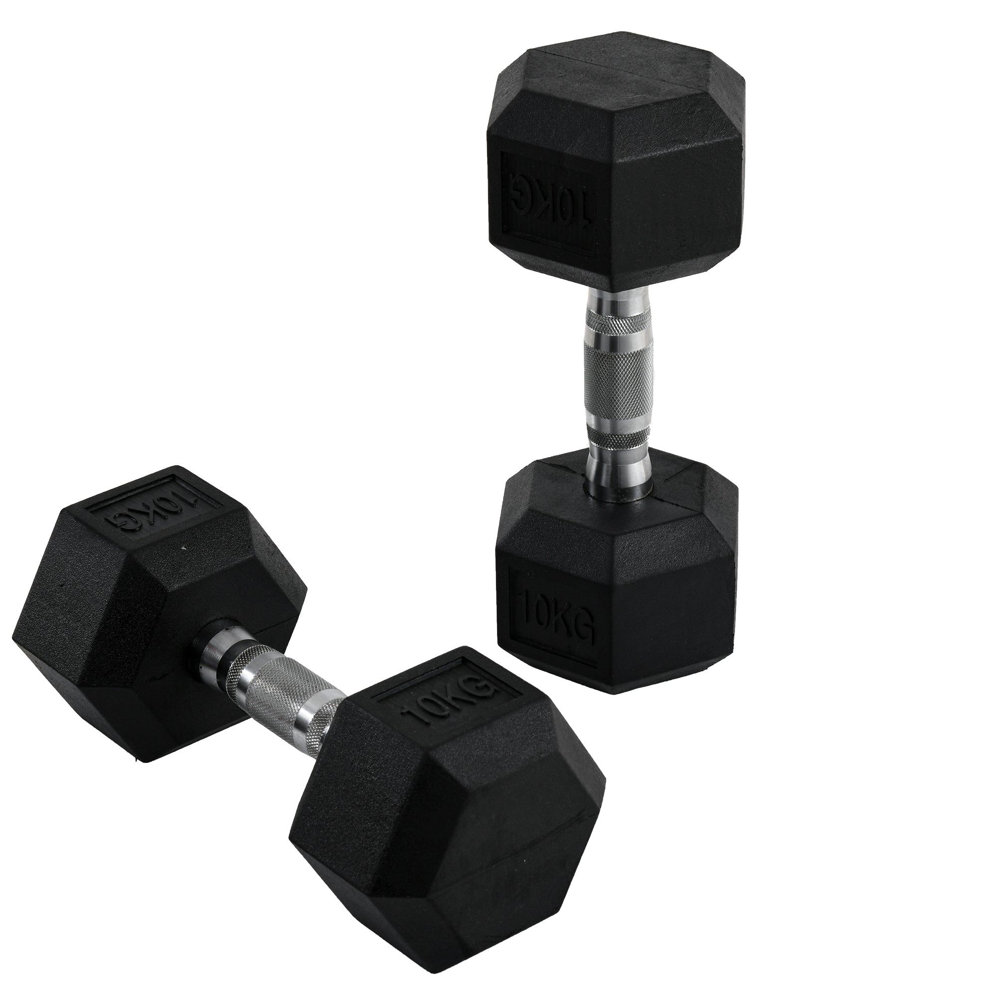 Hexagonal Dumbbells Kit Weight Lifting Exercise for Home Fitness 2x10kg HOMCOM