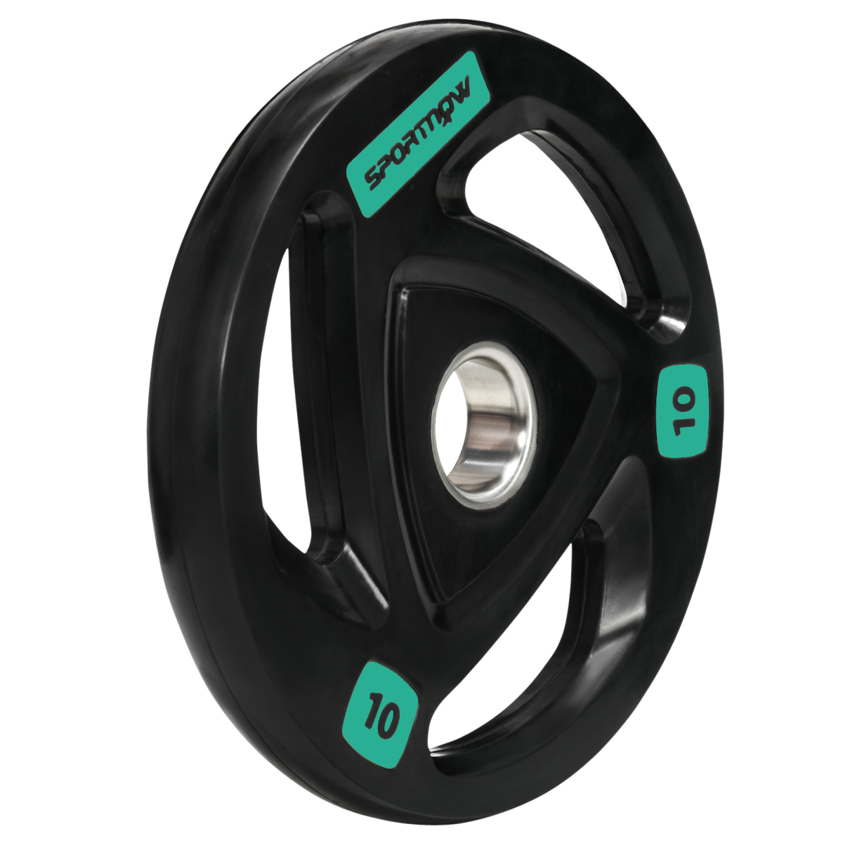 Olympic Weight Plates, Tri-Grip Barbell Weights Set with 2'' Holes, 2 x 10kg