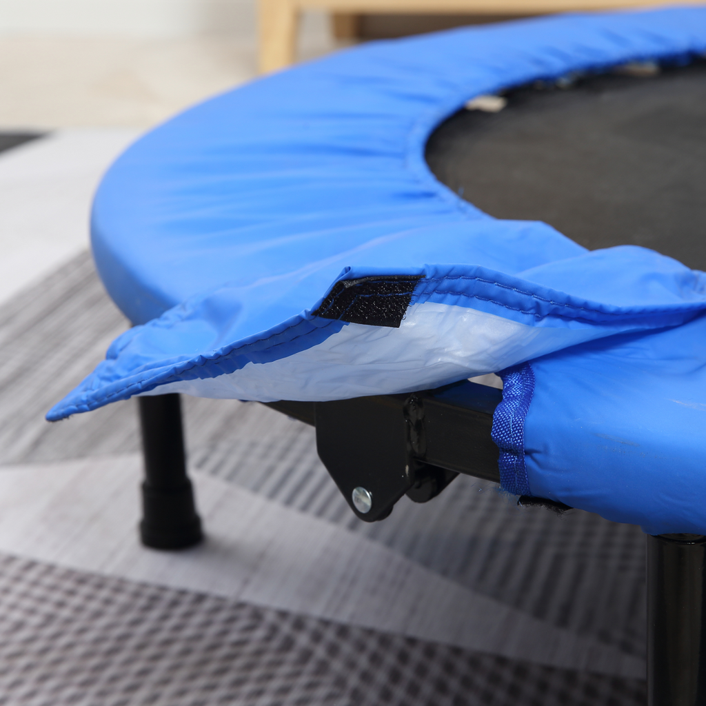 96 cm Foldable Mini Fitness Trampoline Exercise Rebounder Jumper, Blue HOMCOM