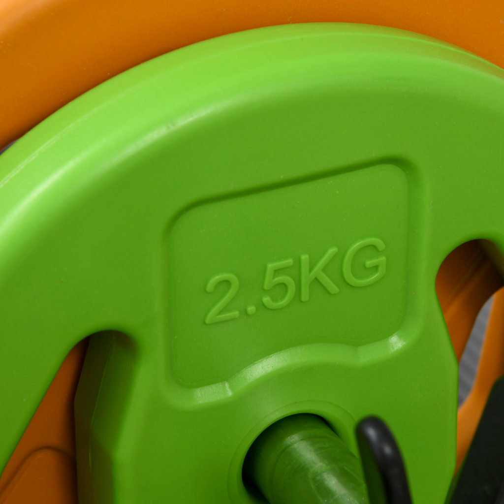 HOMCOM 20kg Weights Barbell Set with Non-slip Handle for Strength Training