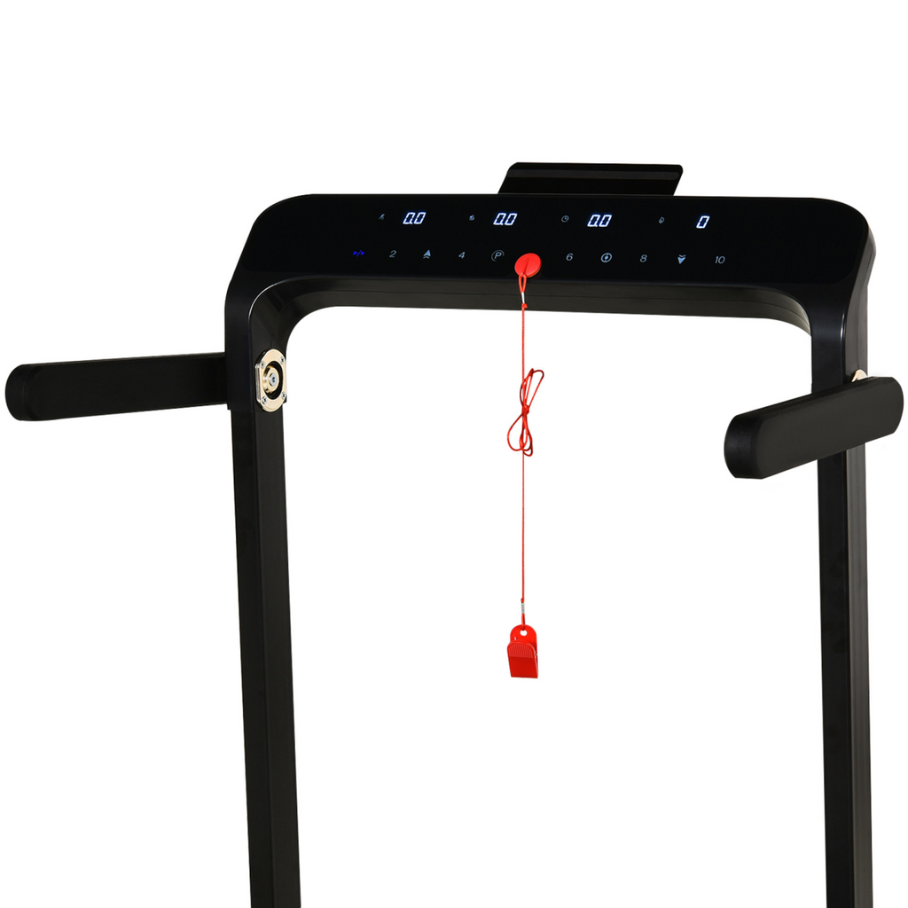 1.85HP Foldable Electric Treadmill Fitness Safety Lock LED screen-Black HOMCOM