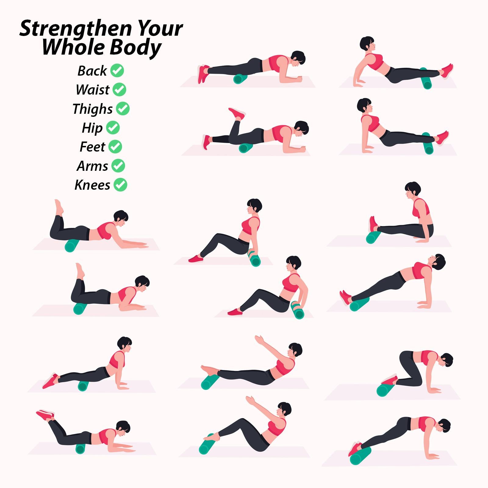 Yoga Foam Roller Black  AS-04045