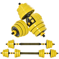 20KG Barbell Dumbbell Set Fitness Exercise Home Gym Plate Bar Clamp Rod HOMCOM