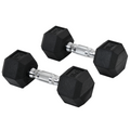 Hexagonal Dumbbells Kit Weight Lifting Exercise for Home Fitness 2x6kg HOMCOM