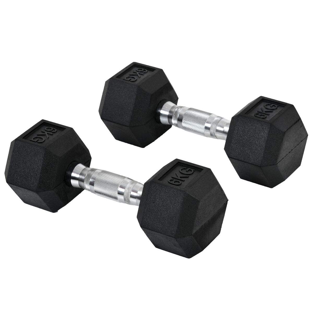 Hexagonal Dumbbells Kit Weight Lifting Exercise for Home Fitness 2x6kg HOMCOM