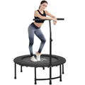 40'' Kids Mini Trampoline, Adult Rebounder Jumper w/ Handle Fitness HOMCOM