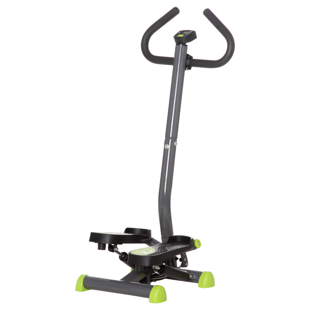 Twister Stepper Height Adjustable Step Machine w/ LCD Screen, Grey HOMCOM