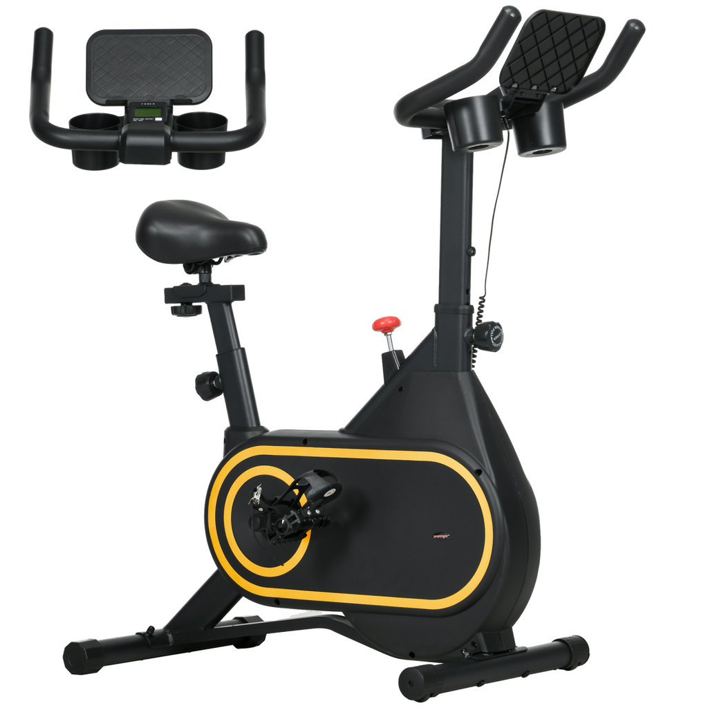 SPORTNOW Exercise Bike Stationary Bike with LCD Display for Home Cardio Workout